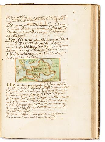 (MANUSCRIPT -- SCIENCES AND GEOGRAPHY.) [Traite et Abrece de la Geographie et des Sciences Physques et Naturelles].